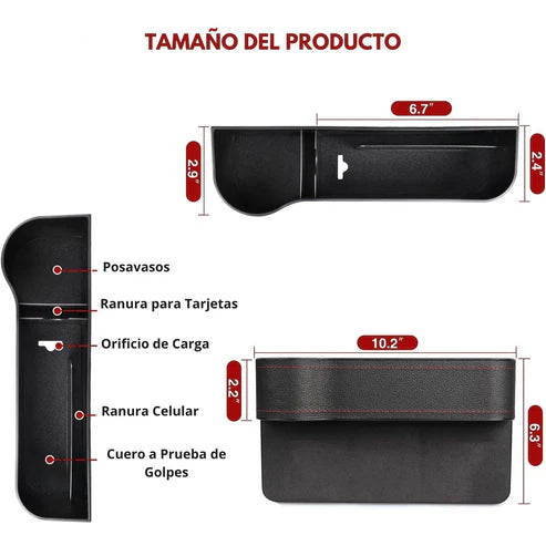 RIDEORGANIZER™  SET DE ORGANIZADORES PARA CARRO